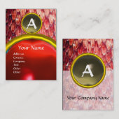 CROTALUS MONOGRAM RUBY AGATA, heldere, vette grijz Visitekaartje (Voorkant / Achterkant)