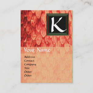 CROTALUS SQUARE MONOGRAM oranje zwart wit Visitekaartje