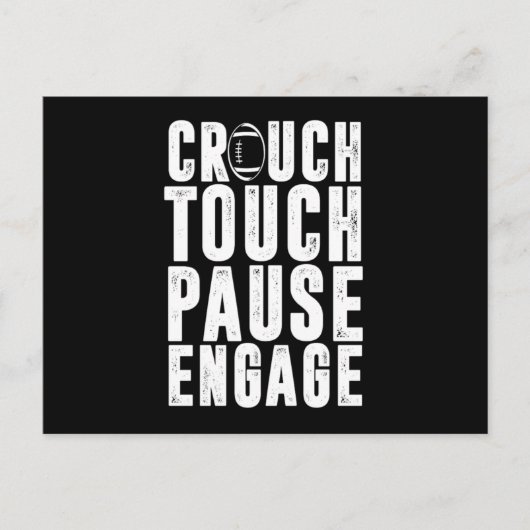 Crouch Touch Pause Engage Rugby Player Team Gift Briefkaart (Voorkant)