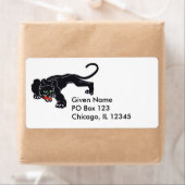 Crouching Black Panther  Graphic Etiket (Insitu)