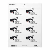 Crouching Black Panther  Graphic Etiket (Full Sheet)