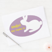 Crouching Bunny Naam Tag Stickers (Envelop)
