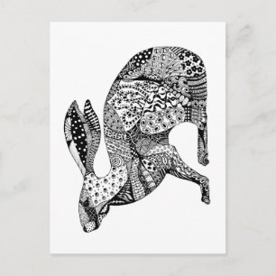 Crouching Hare Briefkaart