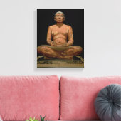 Crouching Scribe Statue Canvas Afdruk (Insitu (Woonkamer))