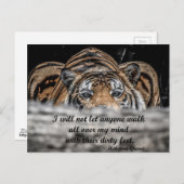 Crouching Tiger inspirerend postkaart (Voorkant / Achterkant)