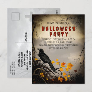 Crow & Autumn verlaat Halloween Briefkaart