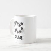 Crow Bar Funny Music Bird Pun Koffiemok (Voorkant links)