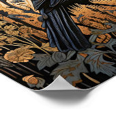 Crow Bird Abstract schilderij Poster (Hoek)