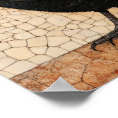 Crow Bird Abstract schilderij Poster (Hoek)