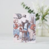 Crow & Bunnies hebben thee Briefkaart (Staand voorkant)