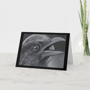 Crow Christmas Angel Kaart