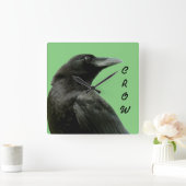 Crow Clock Vierkante Klok (Huis)