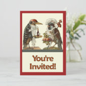 Crow Cook et Woodpecker Bartender Invitation (Debout devant)