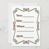 Crow Cook et Woodpecker Bartender Invitation (Dos)