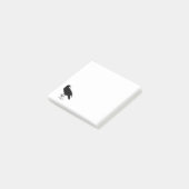 Crow Drawing and Naw Silhouette in Black Post-it® Notes (Schuin)