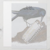 Crow en Harmonica Briefhoofd (Voorkant / Achterkant)