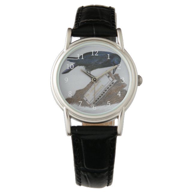 Crow en Harmonica Horloge (Voorkant)