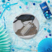 Crow en Harmonica Papieren Bordje (Feest)