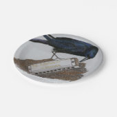 Crow en Harmonica Papieren Bordje (Gekanteld)