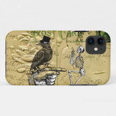 Crow en skelet Case-Mate iPhone case (Achterkant (horizontaal))