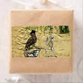 Crow en skelet etiket (Insitu)