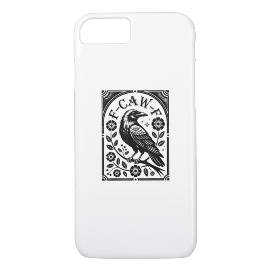 Crow, F-Caw-F Funny Bird Aesthetic Graphic Case-Mate iPhone Case (Achterkant)