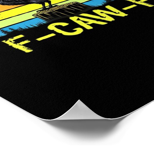 Crow F-Caw-F Funny Bird Classic Minimal Clean Poster (Hoek)