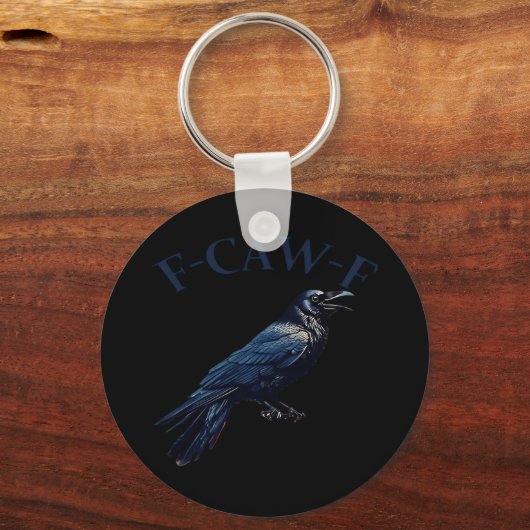 Crow, F-Caw-F Funny Bird Creative Casual Sleutelhanger (Voorkant)
