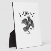 Crow, F-Caw-F Funny Bird Fotoplaat (Zijkant)