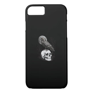 Crow, F-Caw-F Funny Bird Moon Gothic Adult Humor C iPhone 8/7 Hoesje