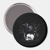 Crow, F-Caw-F Funny Bird Moon Gothic Adult Humor Magneet (Voorkant / Achterkant)