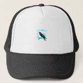 Crow F-Caw-F Funny Bird Retro Trucker Pet (Voorkant)