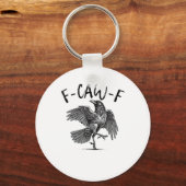 Crow, F-Caw-F Funny Bird Sleutelhanger (Voorkant)