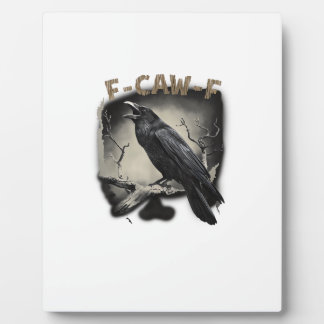 Crow, F-Caw-F Funny Bird Vintage Style Fotoplaat