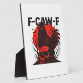 Crow F-Caw-F Funny Gothic Humor Fotoplaat (Zijkant)
