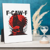 Crow F-Caw-F Funny Gothic Humor Fotoplaat (Zijkant)
