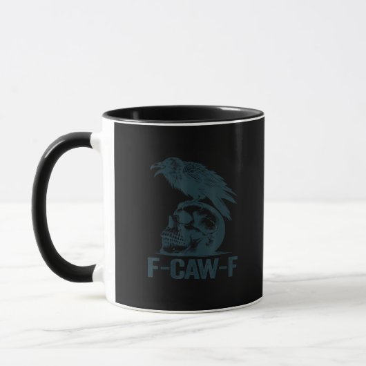 Crow F-Caw-F Retro Crow Lover Funny Mok (Links)