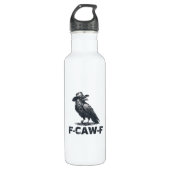 Crow F-Caw-F Retro Crow Lover Waterfles (Voorkant)