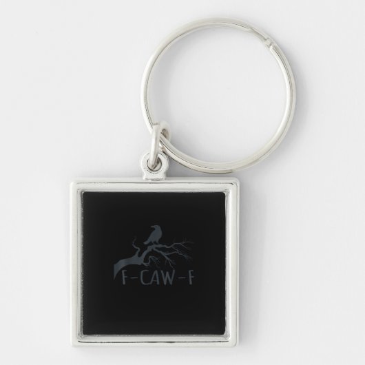 Crow F-Caw-F Retro Crow Sleutelhanger (Voorkant)