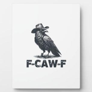 Crow F-Caw-F Retro Kraaienliefhebber Fotoplaat