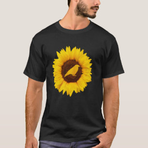 Crow for Women Mannen Raven Bird Sunflower T-shirt