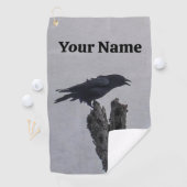 Crow Golf Towel Golfhanddoek (Insitu)