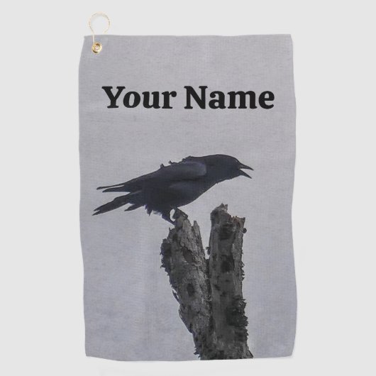 Crow Golf Towel Golfhanddoek (Voorkant)