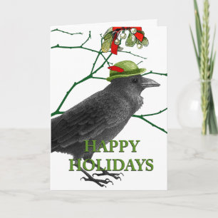 Crow Holiday Greeting Kaart