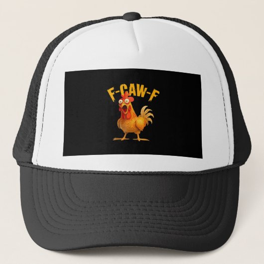 Crow Humor F-Caw-F Gothic Funny Retro Cool Trucker Pet (Voorkant)