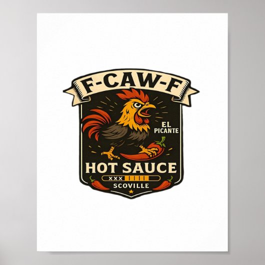 Crow Humor Funny Gothic F-Caw-F Poster (Voorkant)