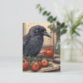 Crow in de keuken briefkaart (Staand voorkant)