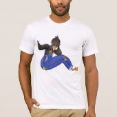Crow in Overalls Mannen T-Shirt (Voorkant)