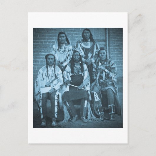 Crow Indian Chiefs 1879 Briefkaart (Voorkant)