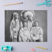 Crow Indian Group Portrait, begin jaren '00 Tissuepapier (Craft)